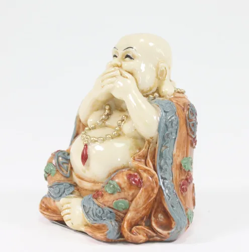 Vista 2 de We pay your sales tax Feng Shui Speak No Evil Happy Face Laughing Buddha Figurine Decoración del Hogar Estatua Regalo de Cumpleaños Regalo