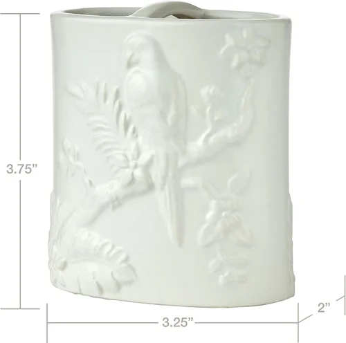 Vista 12 de SKL Home Vern Yip Jungle Cats - Porta cepillos de dientes, color blanco