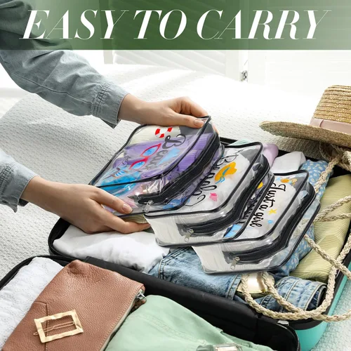 Vista 5 de Bolsas de maquillaje, regalos para mujeres, profesores, playa, crucero, natación, enfermera, baile, feliz graduación, kit de supervivencia, bolsas