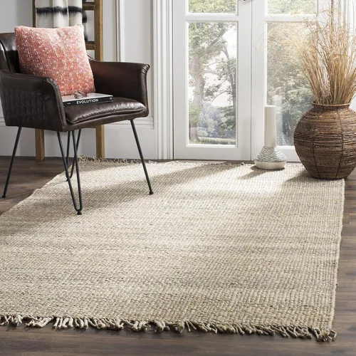 Vista 30 de SAFAVIEH Natural Fiber Collection - Alfombra decorativa de 2 x 3 pies, color verde, hecho a mano con flecos de yute tejido, ideal para zonas de alto