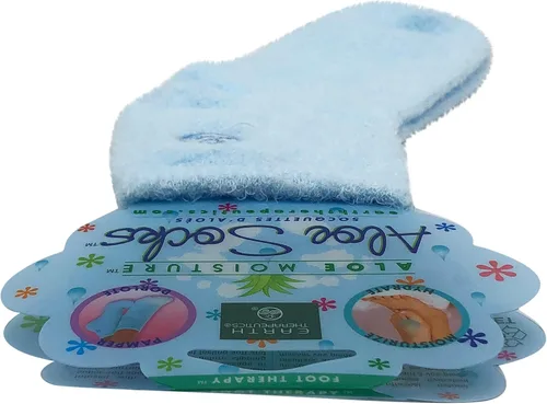 Vista 3 de Earth Therapeutics Calcetines de aloe azul 1 par