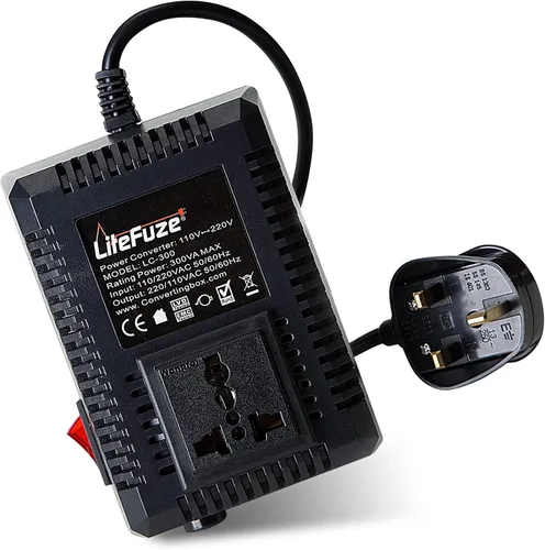 Vista 11 de LiteFuze, convertor de voltaje alto/bajo para viaje. cable EU