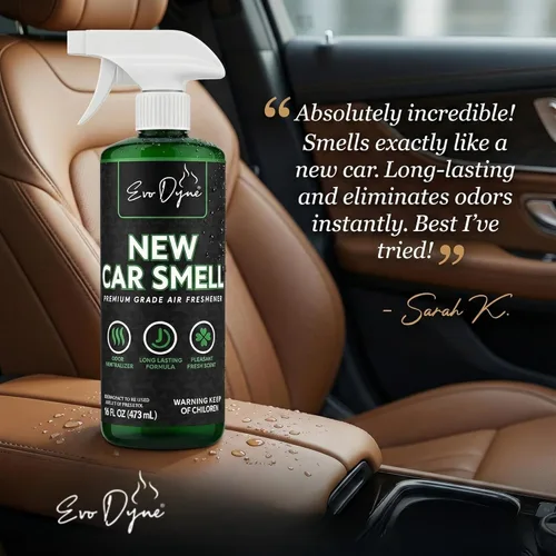 Vista 4 de Aerosol de olor para coche (16 onzas) – Ambientador de larga duración para automóviles, elimina olores, aroma fresco de coche nuevo como acabado
