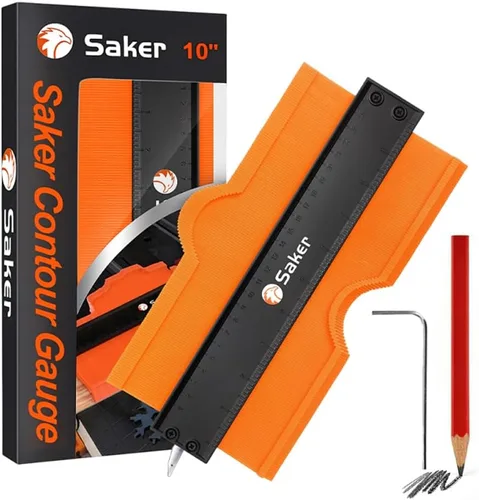 Vista 13 de Saker - Herramienta de perfil para contornos con conexión ilimitada, copia precisa de formas irregulares (2 piezas) Lápiz para agujeros profundos