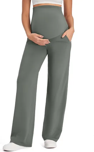 Vista 14 de G4Free EverGoing - Pantalones de maternidad sobre el vientre, pantalones de Negro