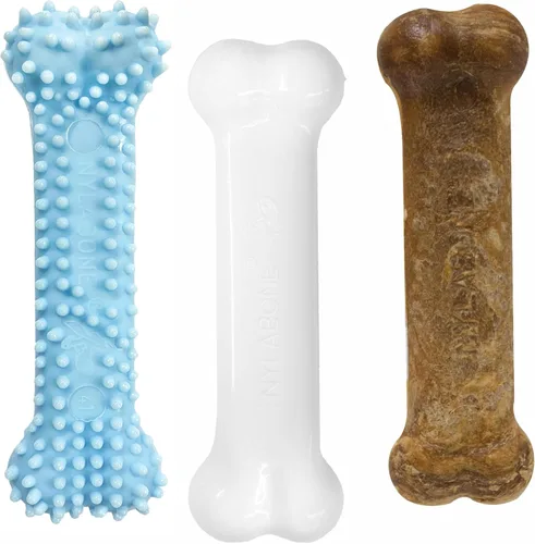 Vista 15 de Juguete para masticar para cachorros Nylabone, Petite., Hueso, N/A, Azul