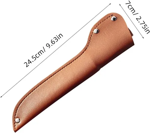 Vista 3 de Funda de cuero para cuchillo de filete con trabilla para cinturón, funda protectora de hoja de 6.7 pulgadas para cuchillos de deshuesado de pesca