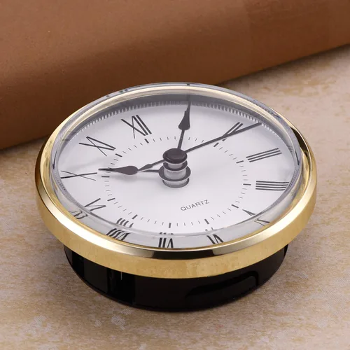 Vista 4 de HICARER Inserto de reloj de cuarzo con número romano de 2.8 pulgadas (2.756 in) con ribete dorado