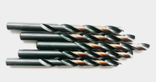 Vista 6 de 5 brocas helicoidales recubiertas de oro y negro de 3/8 pulgadas