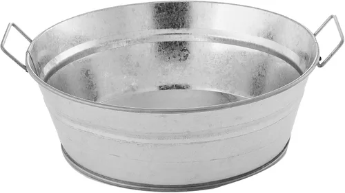 Vista 10 de American Metalcraft MTUB63 Tina galvanizada natural con mango lateral - 27 oz, 6 pulgadas
