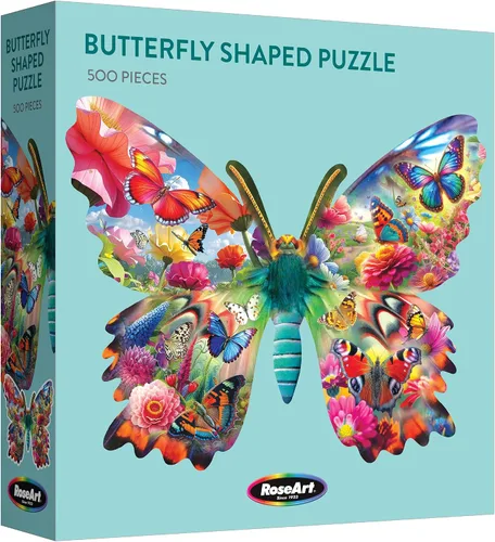 Vista 7 de RoseArt - Gran forma - Hermosa mariposa - Rompecabezas de 500 piezas para adultos
