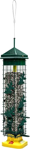 Vista 3 de Brome 2004 Squirrel Solution200 (5.5 x 5.5 x 30 pulgadas) Comedero para pájaros antiardillas con 6 puertos de alimentación, 2 qt/3.4 lb de capacidad