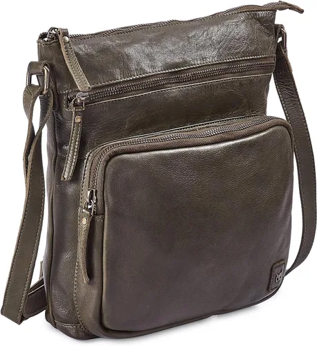 Vista 12 de Bolsos cruzados de cuero genuino y carteras para mujeres, bolsos de hombro cruzados hechos a mano, elegantes y modernos