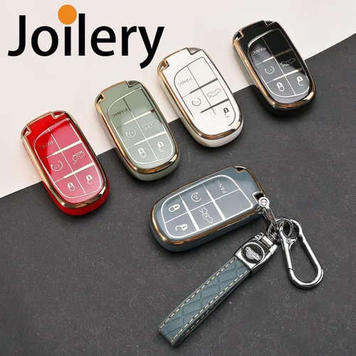 Vista 7 de Funda para llavero para Dodge Charger, accesorios Challenger, se adapta a 3, 4, 15 botones, carcasa protectora de llave inteligente de TPU