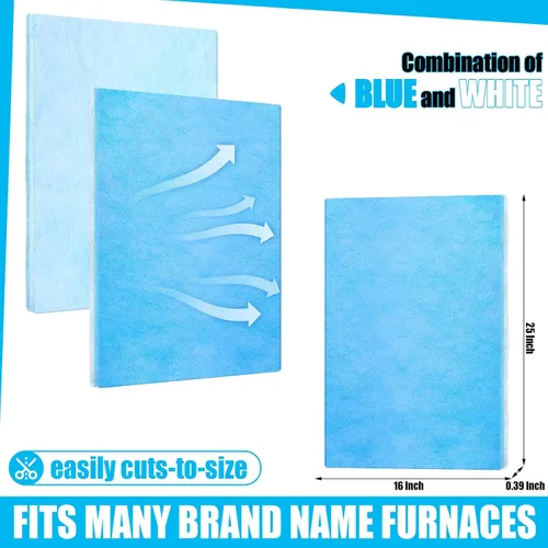 Vista 2 de Frienda 6 filtros de ventilación de aire reutilizables de 25 x 16 pulgadas, filtro de ventilación de HVAC lavable Merv 6, corte para adaptarse a
