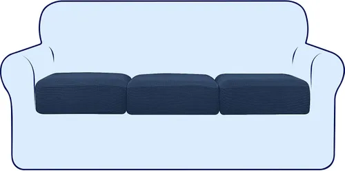 Vista 18 de subrtex Funda de Cojín Elástica Suave para Asiento de Sofá Funda Deslizable de Spandex para Silla y Sofá Adecuada para 1-2-3 Plazas Reemplazo