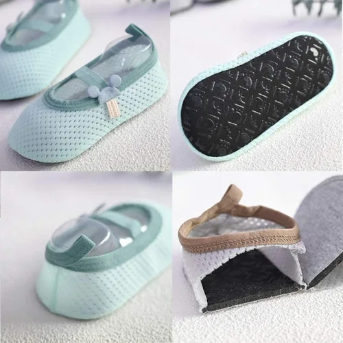 Vista 5 de Calcetines antideslizantes para el suelo para bebés, calcetines y zapatos antideslizantes de dibujos animados para niños pequeños