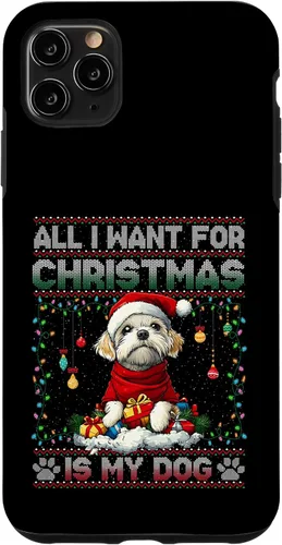 Vista 13 de Maltese Christmas Tree Lights Decorations Dog Lover Xmas Case for iPhone 16