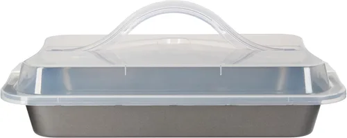 Vista 11 de GoodCook Molde antiadherente de acero para hornear pasteles de 11" x 7", molde antiadherente multiusos para brownies, galletas y pasteles, gris