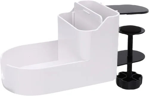 Vista 2 de Pissente Desk Cup Holder, Adjustable Clamp/Holder On Desk Organizer with Phone Stand and Cup Holder for Home Office 1.5-3.5cm Thickness