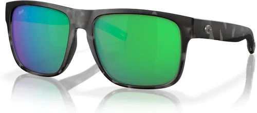 Vista 17 de Costa Man - Gafas de sol con montura negra mate, lentes de espejo verde, 2.323 in