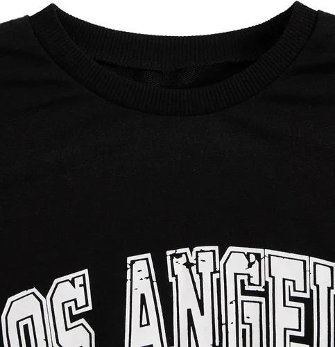 Vista 3 de SOLY HUX Sudadera de manga larga con estampado de letras y bloques de color para niña