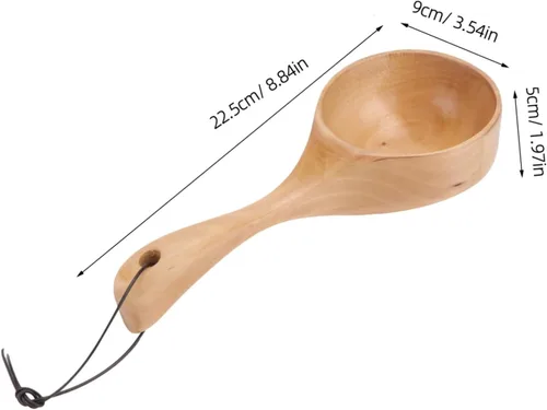 Vista 2 de Cucharas Cuchara de agua de madera Cuchara de comedor Utensilios de cocina de madera Cuchara de agua Granos Cuchara de café Cuchara de café grande