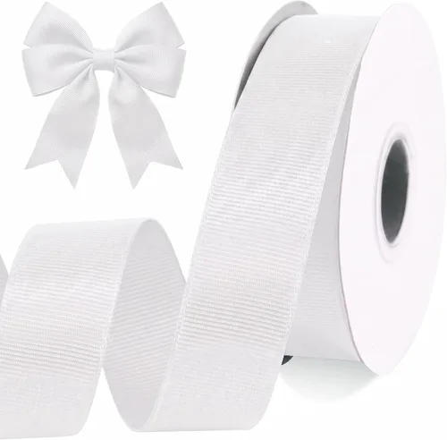 Vista 18 de TONIFUL 4 Rolls 3/8 Inch Christmas Grosgrain Ribbon Gift Wrapping Ribbon Christmas set