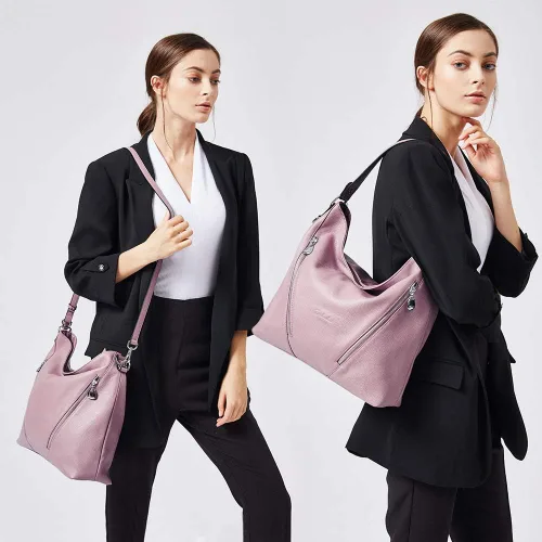 Vista 2 de BOSTANTEN Bolso de cuero para mujer, diseño de bolsos de hombro, Hobo