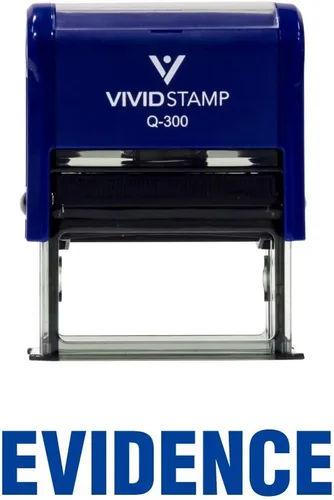 Vista 14 de Evidence Self Inking Rubber Stamp (Black Ink) - Medium 2 Pack