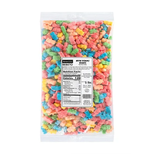 Vista 12 de Kervan Candy Bebeto 12 Sabores Gomitas de Oso - Gomitas Afrutadas, Blandas y Dulces a Granel para Niños, Snacks de Regalo y Fiestas - Bolsa