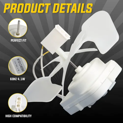 Vista 3 de W10124096 - Kit de motor de ventilador de condensador para refrigerador, compatible con Whirlpool, Kenmore, reemplaza: AP4318657 2315558 PS1957416