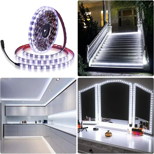 Vista 7 de Alitove 5050 - Tira de luces Led, Negro, ALT-5CW300WPBK