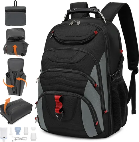 Vista 12 de Mochila para laptop Boavan para hombres (Negro, 15.6), Rosa(Amour Pink), Elegante