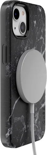 Vista 7 de Casely Funda para iPhone 13 mármol negro perla Diseño protector audaz Compatible con MagSafe