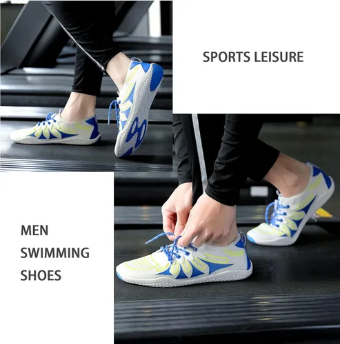 Vista 4 de Yapoly Zapatos acuáticos para hombres y mujeres, zapatos de natación para adultos, zapatos descalzos, zapatos de playa, zapatos de yoga, zapatos