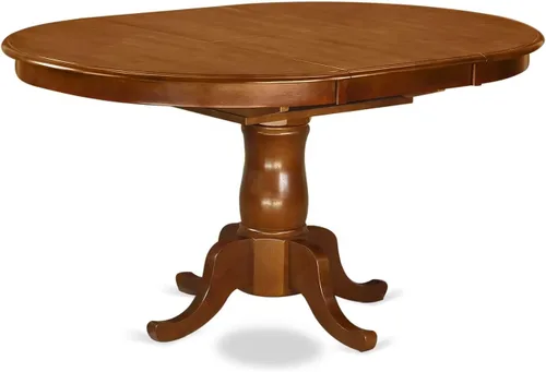 Vista 3 de East West Furniture POAV5-SBR-C - Juego de comedor de 5 piezas para 4 personas, incluye una mesa de comedor ovalada con hojas de mariposa y 4 sillas