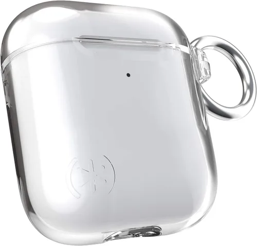 Vista 7 de Speck Productos Presidio Clear Airpods 2ª/1ª Generación Funda, Transparente con Brillo Dorado/Transparente