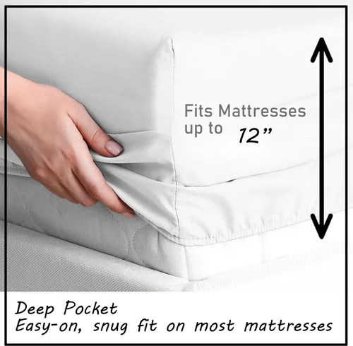 Vista 4 de Sábanas de bulldog francés tamaño King, sábanas de nube, sábanas y fundas de almohada estampadas de 4 piezas, sábana bajera ajustable de microfibra