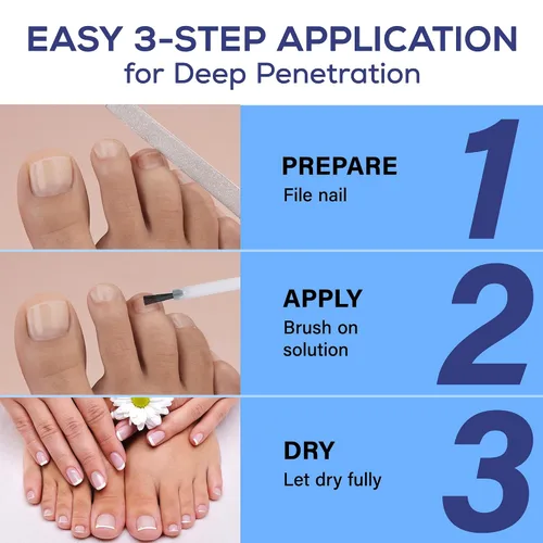 Vista 8 de PHARMBANNER Tratamiento de hongos en las uñas de los pies extra fuerza: 25% de ácido undecilénico renovación de hongos en las uñas y uñas - Kit