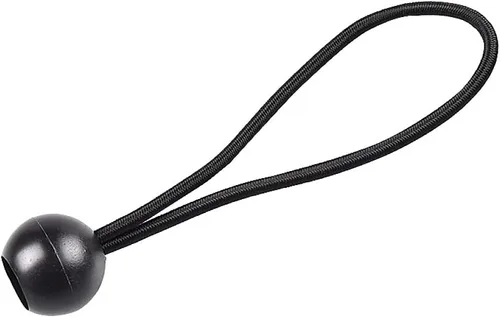 Vista 9 de 50 cuerdas elásticas de bola de 6 pulgadas, cuerda elástica resistente con lazos de bola para toldo, lona, camping, carpa de carga, color negro