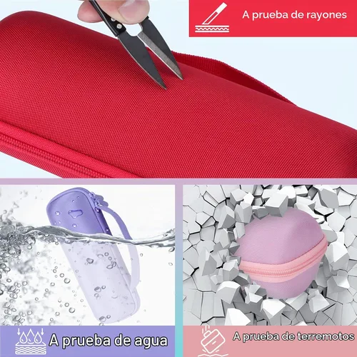 Vista 7 de Lebakort - Carcasa rígida compatible con altavoz Bluetooth JBL Flip 7, 6, 5 Rosa