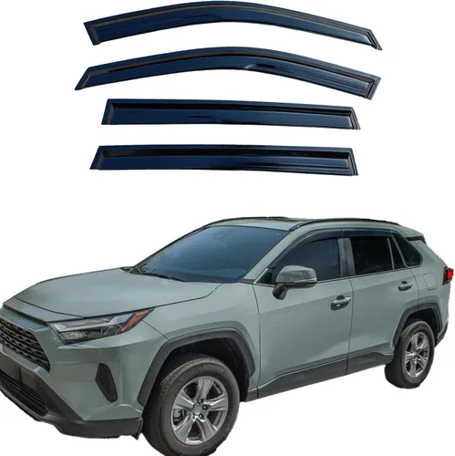 Vista 31 de Viseras adhesivas para ventana, protectores de lluvia compatibles con Toyota Rav4 2006-2012, deflector de ventana de ventilación lateral, protección