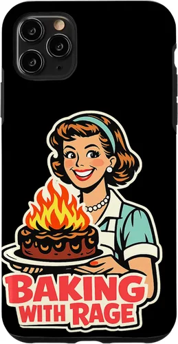 Vista 13 de Baking with Rage Retro 1950s Housewife Pop Art Humor Case for iPhone 17