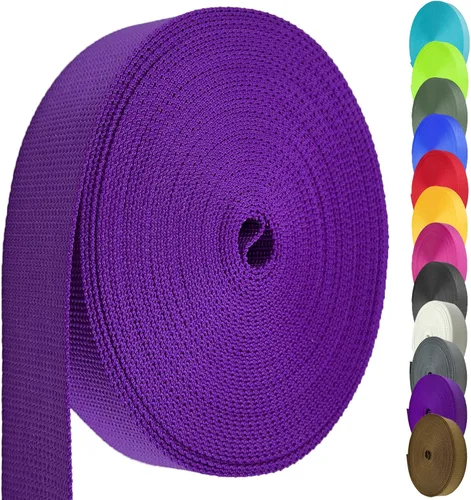 Vista 23 de Correa de nailon de 1 pulgada y 1.5 pulgadas, correa de nailon resistente de 12 yardas, correa duradera para equipo de interior o exterior