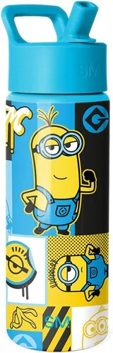 Vista 70 de Simple Modern DC Comics Batman - Botella de agua para niños con tapa con pajilla, vaso aislado de acero inoxidable de 14 onzas para niños, vaso a