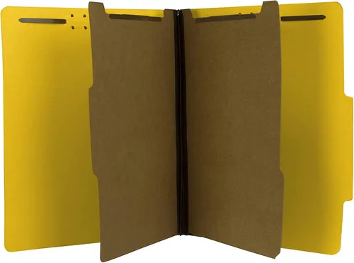 Vista 10 de The File King Carpeta de archivos con clasificación de cartón prensado de dos divisores, tamaño carta, caja de 10, pestaña superior ROC 2/5