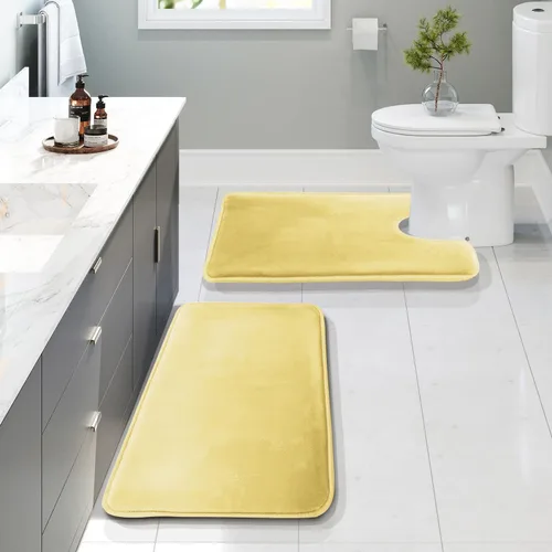 Vista 117 de Clara Clark tapete para baño, regadera o tina, de gomaespuma, negro, antiderrapante Camel Oro