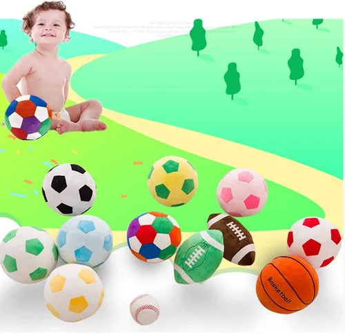 Vista 5 de Almohada de baloncesto de felpa de 18'. Almohada de fútbol mullida y duradera. Almohada con forma de balón de deportes, almohada de balón. Almohada