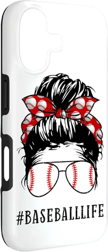 Vista 3 de Mom Messy Hair Bun Aviators Glasses Baseball Mother Life Case for iPhone 17